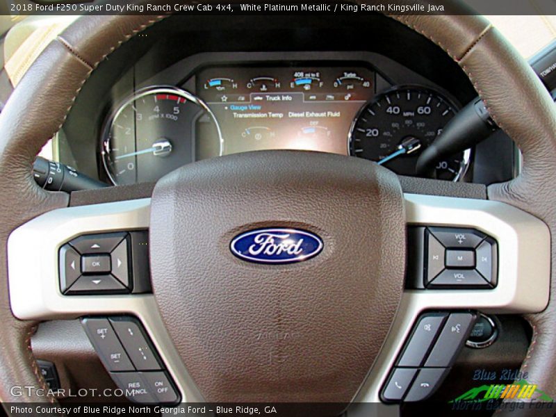 White Platinum Metallic / King Ranch Kingsville Java 2018 Ford F250 Super Duty King Ranch Crew Cab 4x4