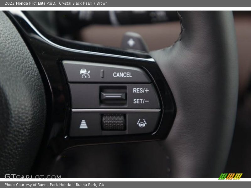 Crystal Black Pearl / Brown 2023 Honda Pilot Elite AWD