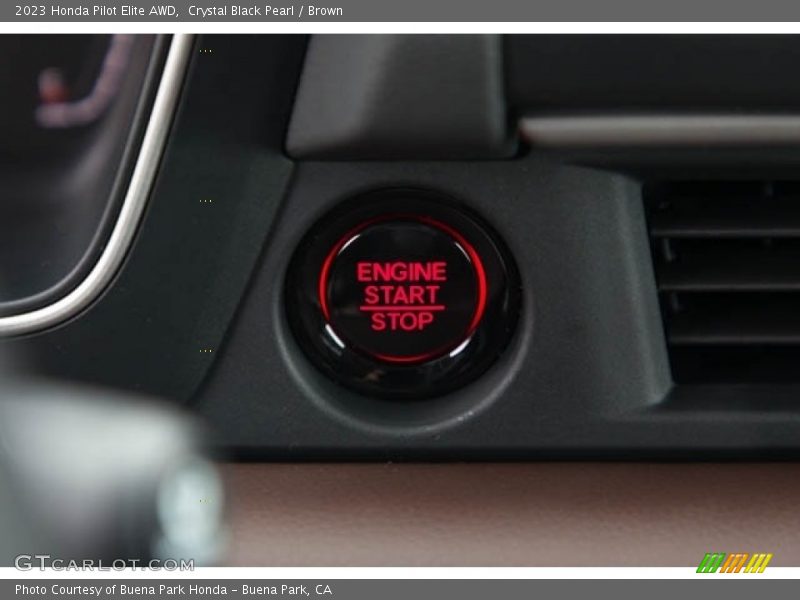 Crystal Black Pearl / Brown 2023 Honda Pilot Elite AWD