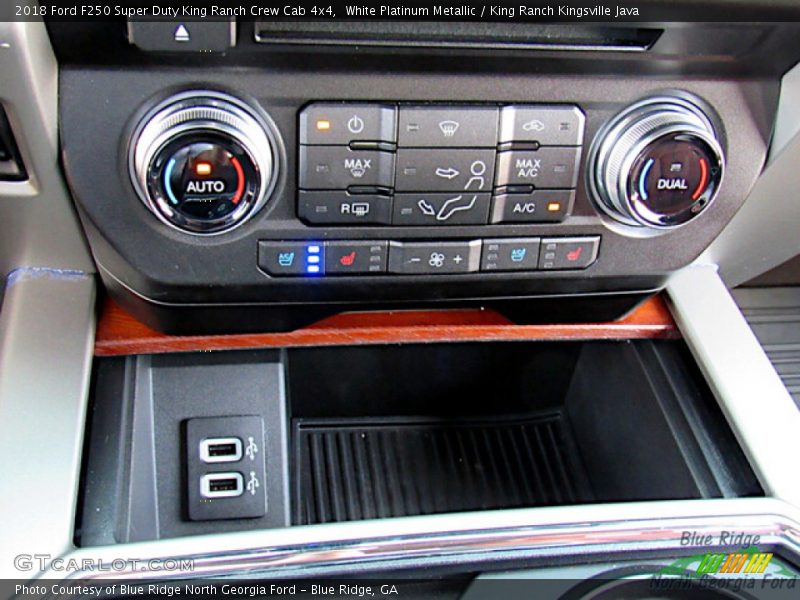 White Platinum Metallic / King Ranch Kingsville Java 2018 Ford F250 Super Duty King Ranch Crew Cab 4x4
