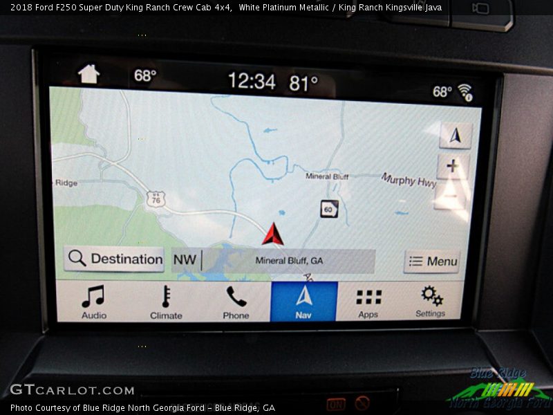 White Platinum Metallic / King Ranch Kingsville Java 2018 Ford F250 Super Duty King Ranch Crew Cab 4x4