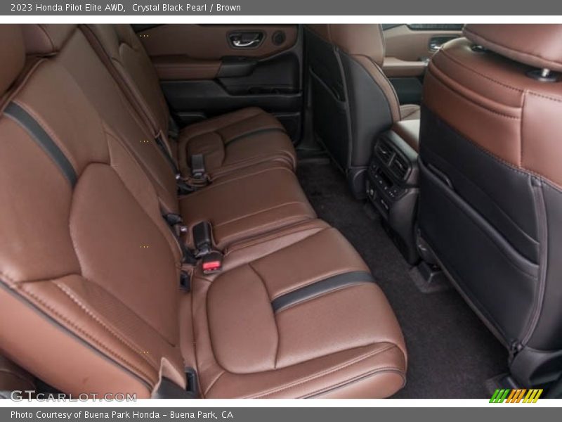 Crystal Black Pearl / Brown 2023 Honda Pilot Elite AWD