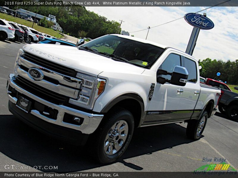 White Platinum Metallic / King Ranch Kingsville Java 2018 Ford F250 Super Duty King Ranch Crew Cab 4x4