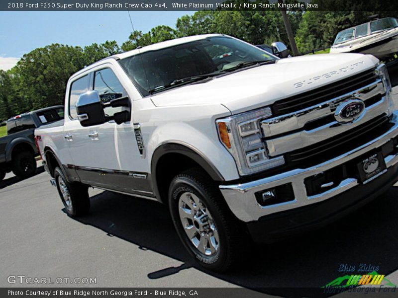 White Platinum Metallic / King Ranch Kingsville Java 2018 Ford F250 Super Duty King Ranch Crew Cab 4x4