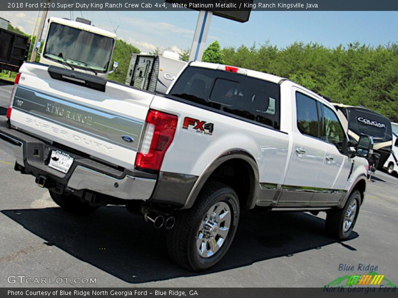 White Platinum Metallic / King Ranch Kingsville Java 2018 Ford F250 Super Duty King Ranch Crew Cab 4x4
