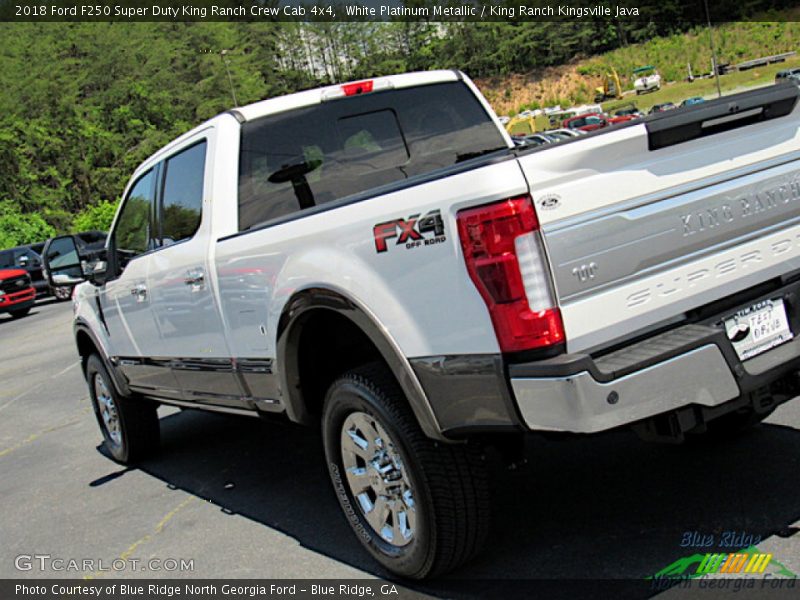 White Platinum Metallic / King Ranch Kingsville Java 2018 Ford F250 Super Duty King Ranch Crew Cab 4x4