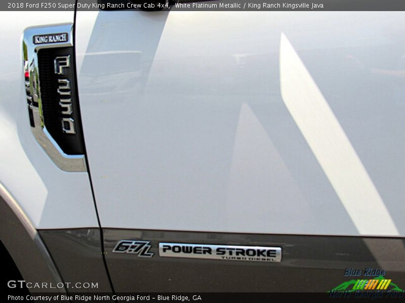 White Platinum Metallic / King Ranch Kingsville Java 2018 Ford F250 Super Duty King Ranch Crew Cab 4x4