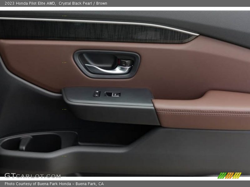 Crystal Black Pearl / Brown 2023 Honda Pilot Elite AWD