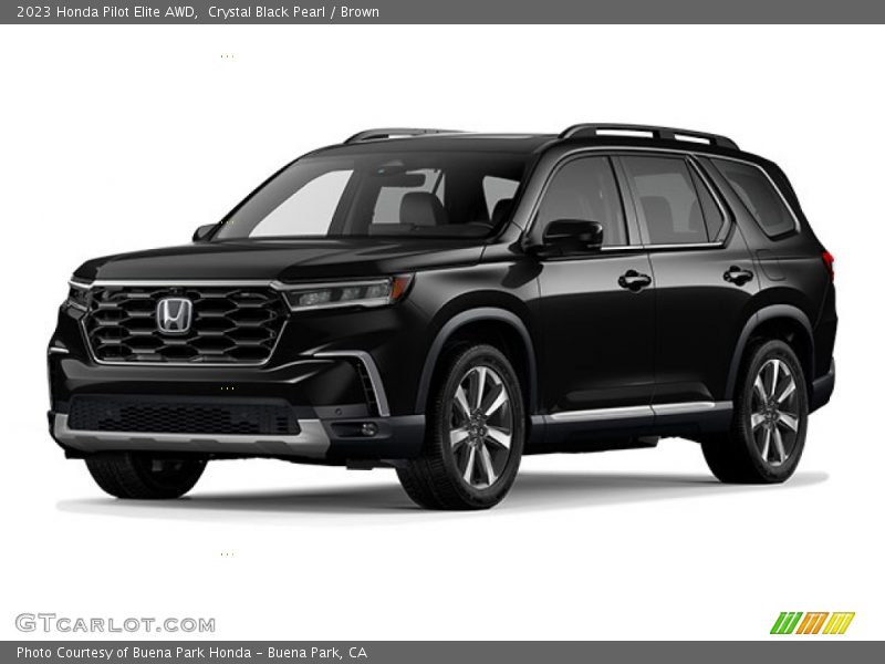 Crystal Black Pearl / Brown 2023 Honda Pilot Elite AWD