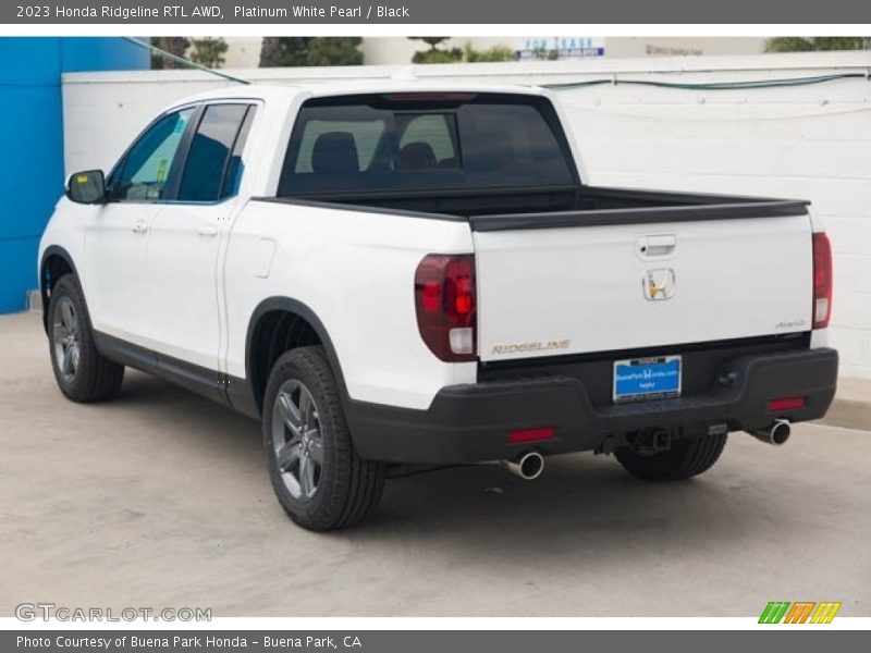 Platinum White Pearl / Black 2023 Honda Ridgeline RTL AWD