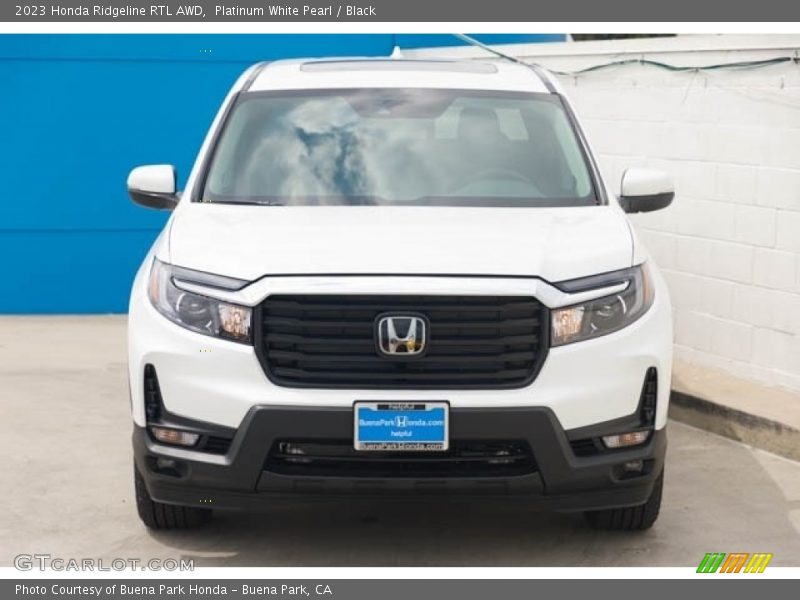 Platinum White Pearl / Black 2023 Honda Ridgeline RTL AWD