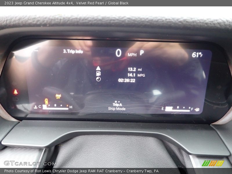 Velvet Red Pearl / Global Black 2023 Jeep Grand Cherokee Altitude 4x4