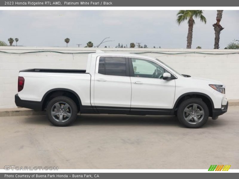 Platinum White Pearl / Black 2023 Honda Ridgeline RTL AWD
