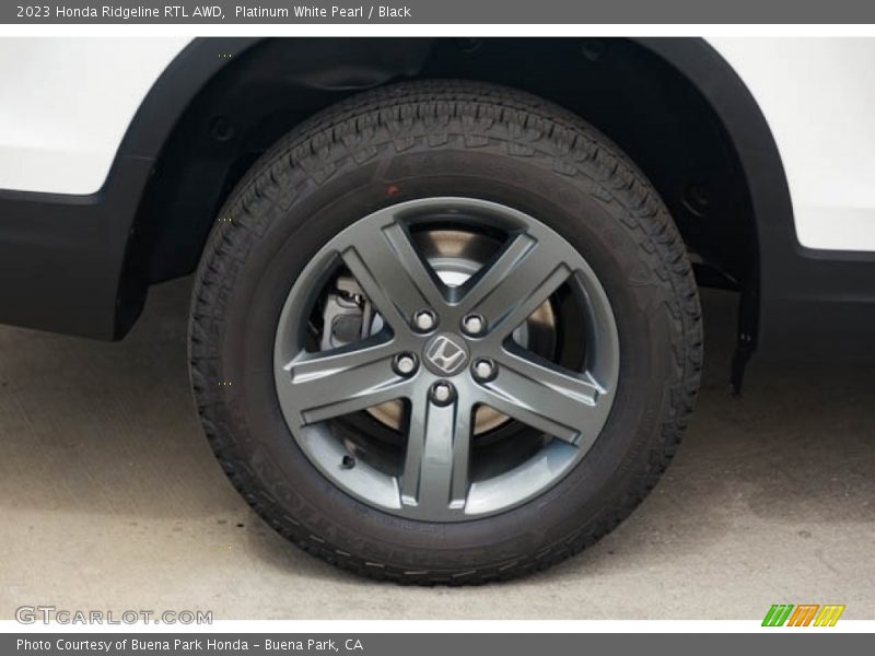Platinum White Pearl / Black 2023 Honda Ridgeline RTL AWD