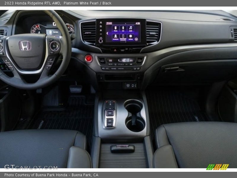 Platinum White Pearl / Black 2023 Honda Ridgeline RTL AWD