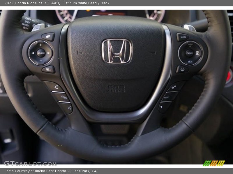 Platinum White Pearl / Black 2023 Honda Ridgeline RTL AWD