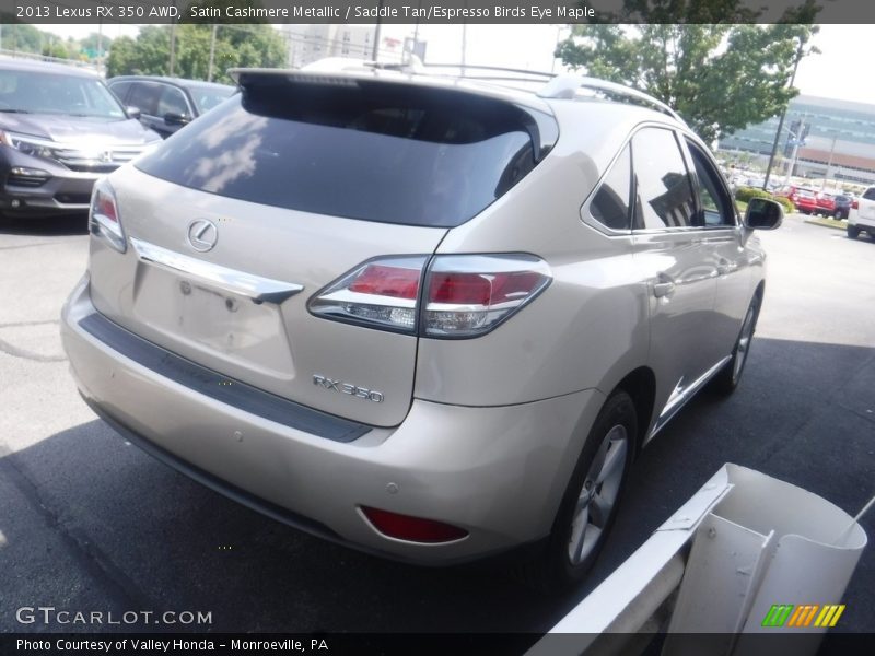 Satin Cashmere Metallic / Saddle Tan/Espresso Birds Eye Maple 2013 Lexus RX 350 AWD