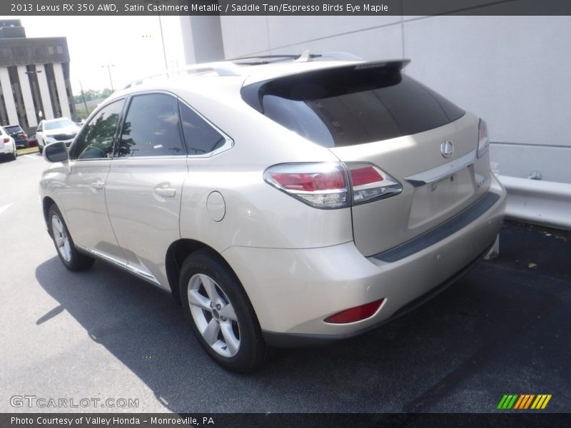 Satin Cashmere Metallic / Saddle Tan/Espresso Birds Eye Maple 2013 Lexus RX 350 AWD