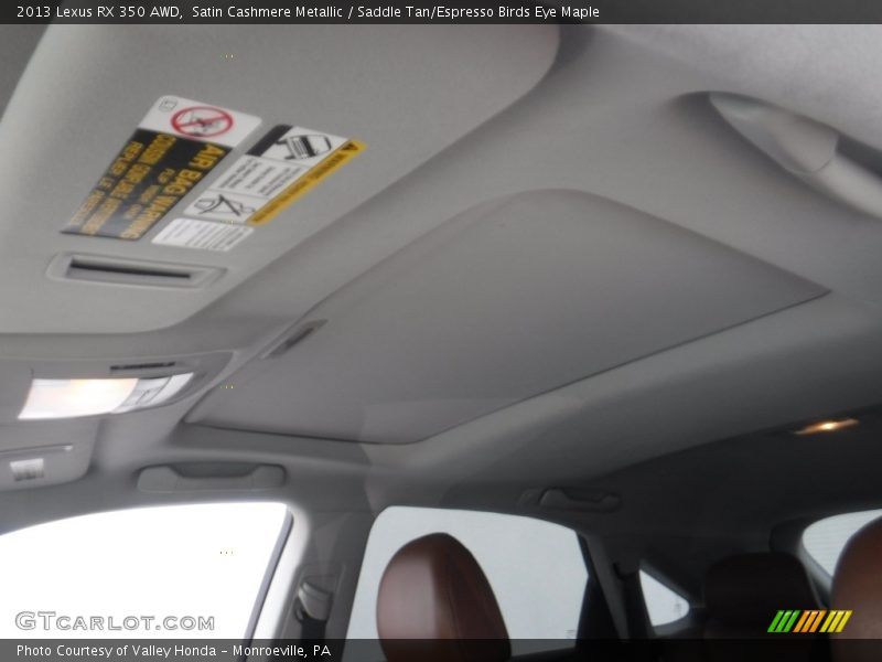 Satin Cashmere Metallic / Saddle Tan/Espresso Birds Eye Maple 2013 Lexus RX 350 AWD