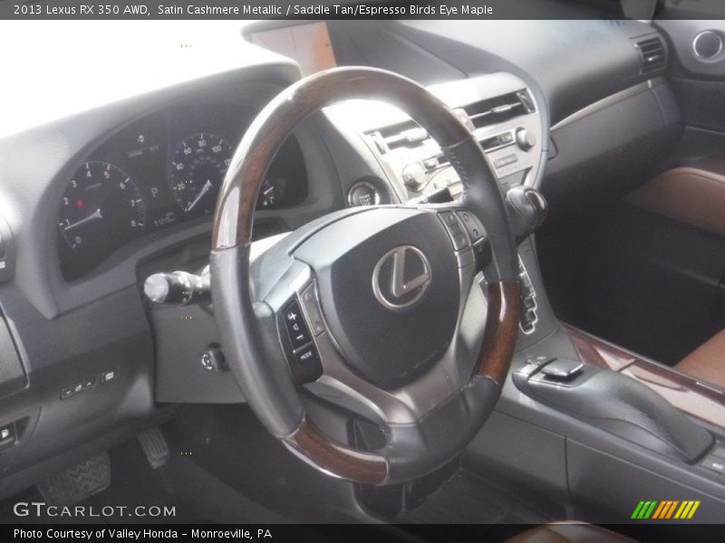 Satin Cashmere Metallic / Saddle Tan/Espresso Birds Eye Maple 2013 Lexus RX 350 AWD