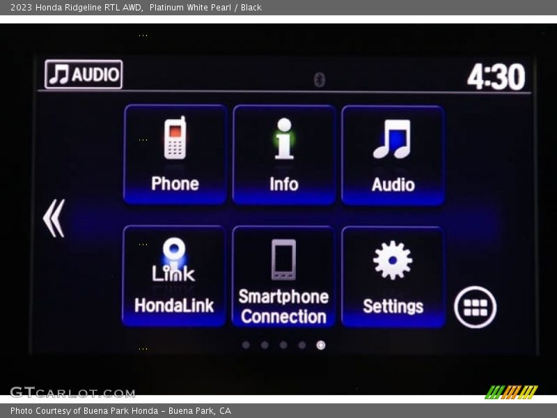 Platinum White Pearl / Black 2023 Honda Ridgeline RTL AWD