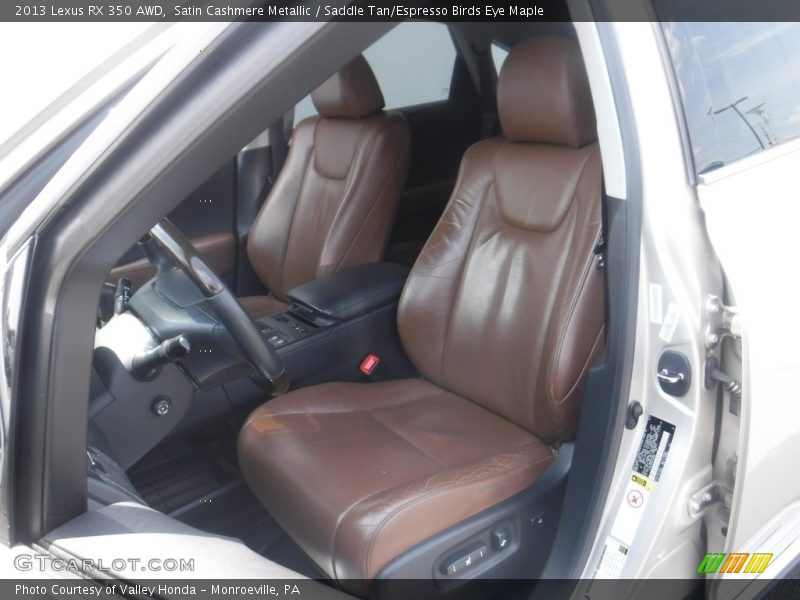 Front Seat of 2013 RX 350 AWD