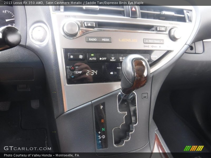 Satin Cashmere Metallic / Saddle Tan/Espresso Birds Eye Maple 2013 Lexus RX 350 AWD