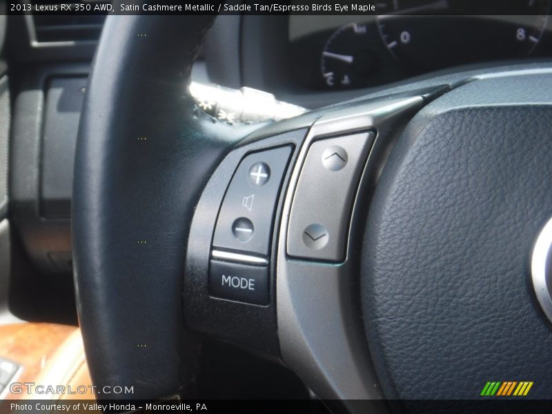 Satin Cashmere Metallic / Saddle Tan/Espresso Birds Eye Maple 2013 Lexus RX 350 AWD