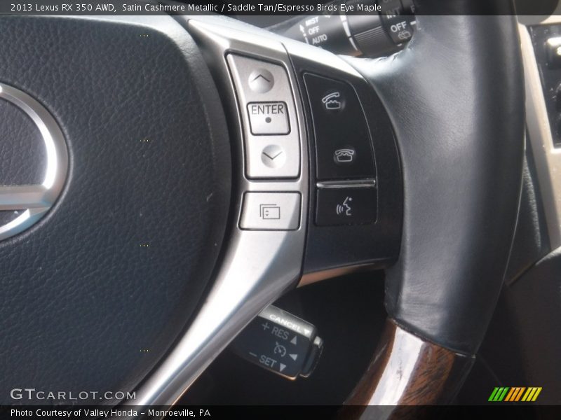 Satin Cashmere Metallic / Saddle Tan/Espresso Birds Eye Maple 2013 Lexus RX 350 AWD