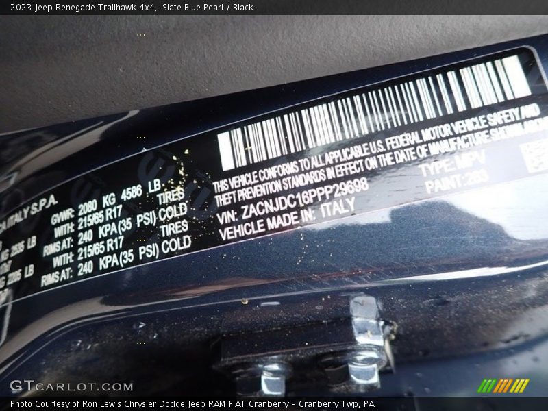 Slate Blue Pearl / Black 2023 Jeep Renegade Trailhawk 4x4
