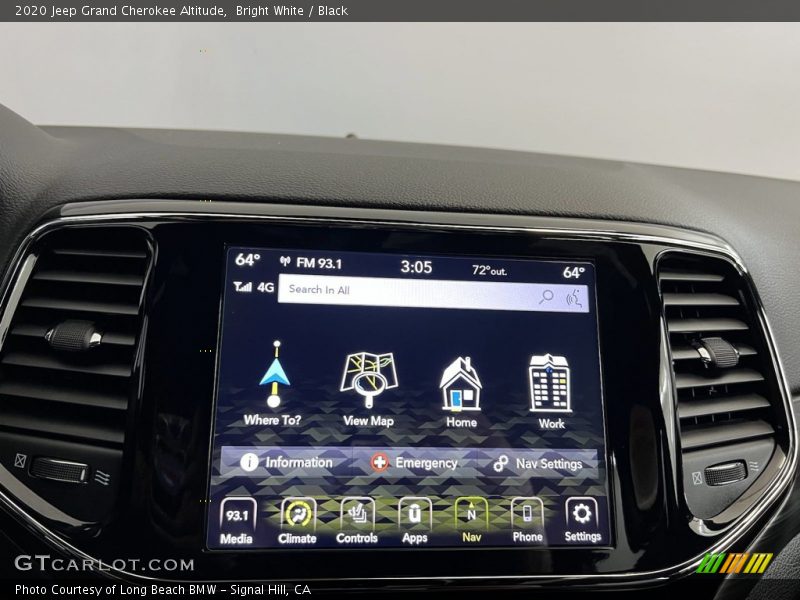 Bright White / Black 2020 Jeep Grand Cherokee Altitude