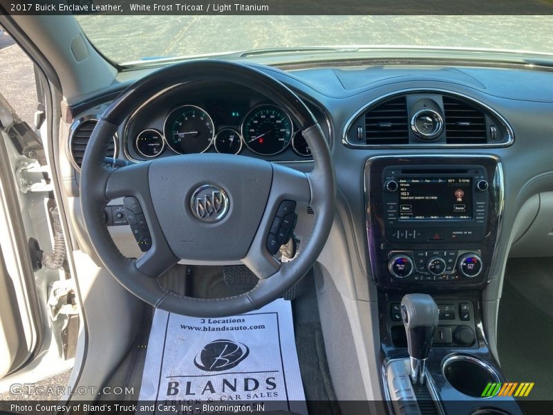 White Frost Tricoat / Light Titanium 2017 Buick Enclave Leather