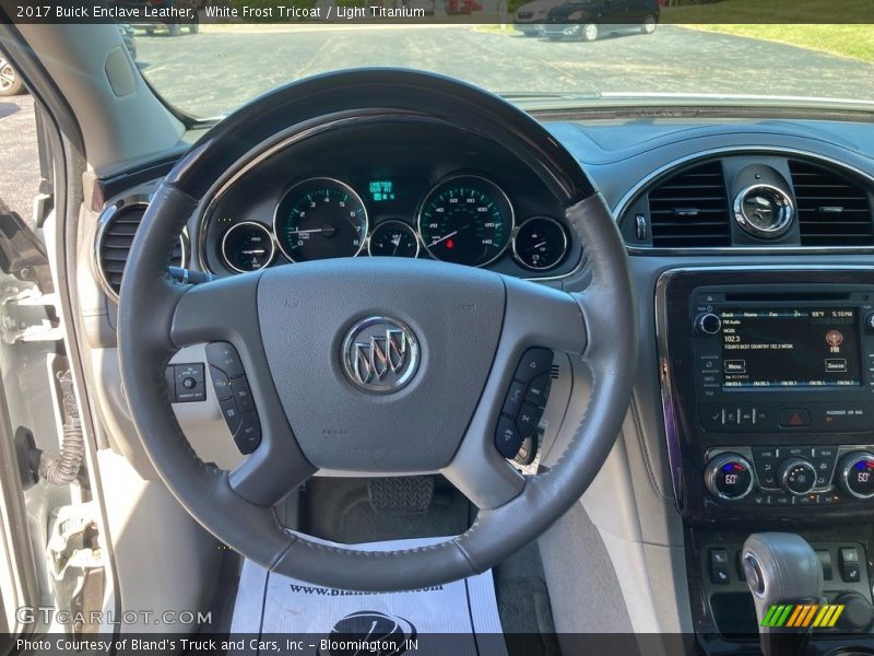 White Frost Tricoat / Light Titanium 2017 Buick Enclave Leather