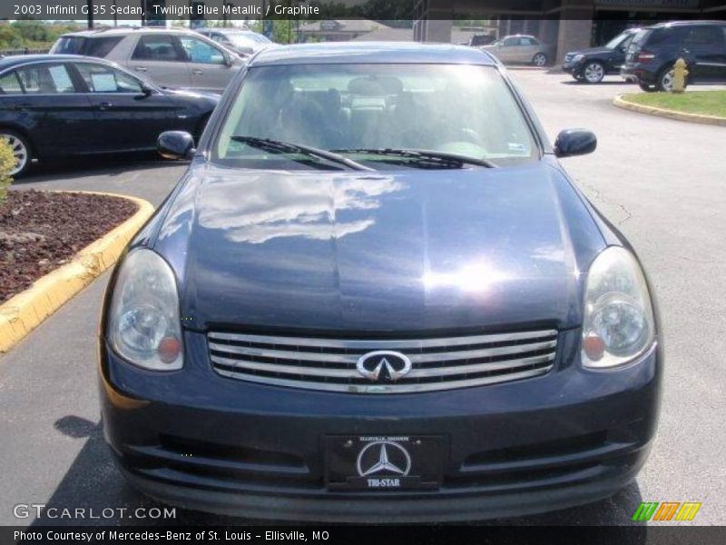 Twilight Blue Metallic / Graphite 2003 Infiniti G 35 Sedan