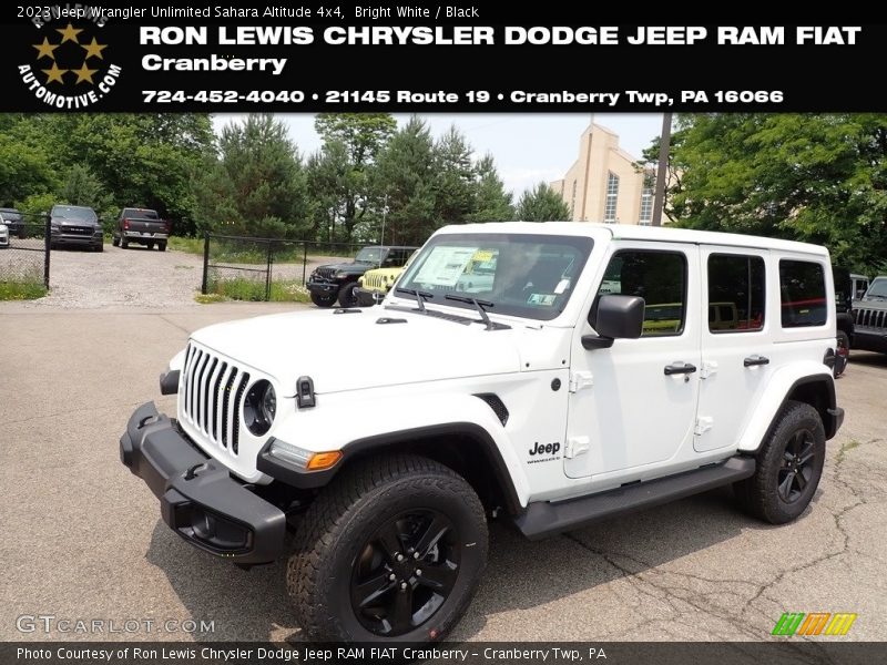 Bright White / Black 2023 Jeep Wrangler Unlimited Sahara Altitude 4x4
