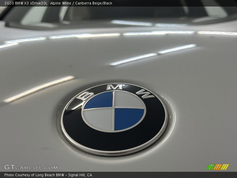 Alpine White / Canberra Beige/Black 2020 BMW X3 sDrive30i