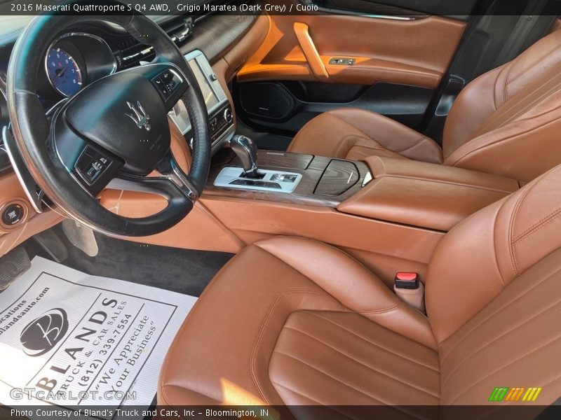 Grigio Maratea (Dark Grey) / Cuoio 2016 Maserati Quattroporte S Q4 AWD