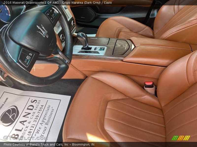 Grigio Maratea (Dark Grey) / Cuoio 2016 Maserati Quattroporte S Q4 AWD