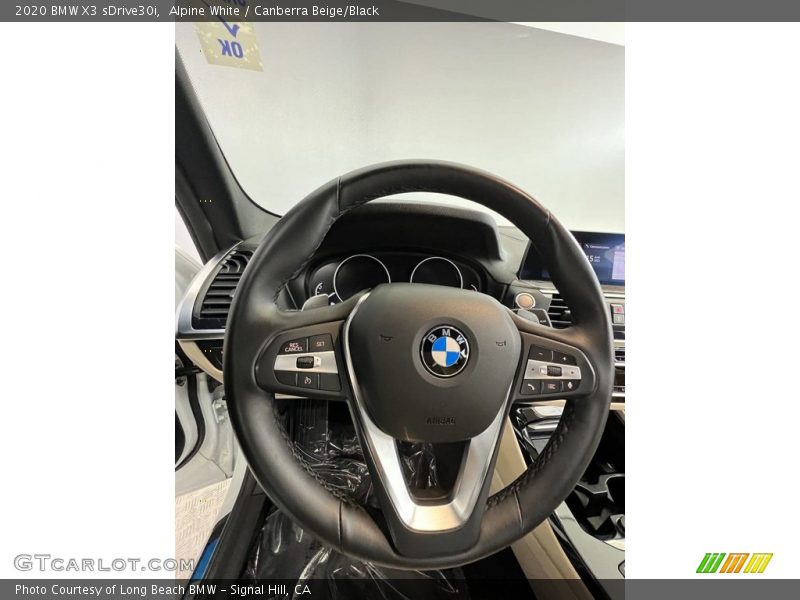 Alpine White / Canberra Beige/Black 2020 BMW X3 sDrive30i