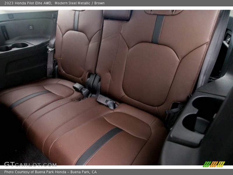 Modern Steel Metallic / Brown 2023 Honda Pilot Elite AWD