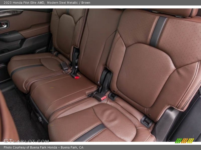Modern Steel Metallic / Brown 2023 Honda Pilot Elite AWD