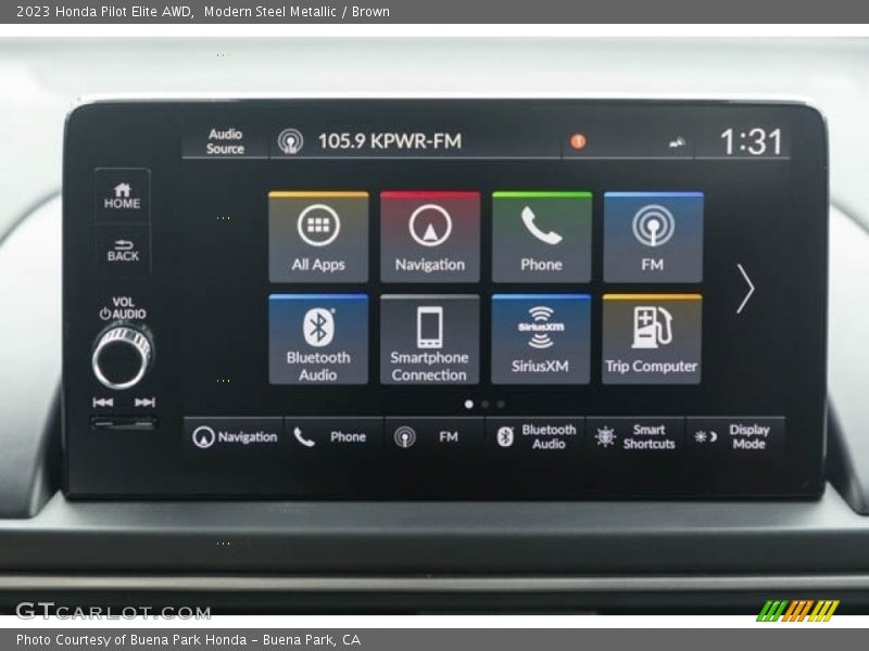 Modern Steel Metallic / Brown 2023 Honda Pilot Elite AWD