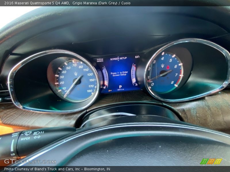 Grigio Maratea (Dark Grey) / Cuoio 2016 Maserati Quattroporte S Q4 AWD