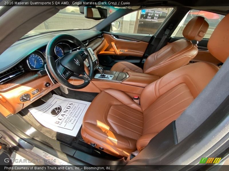 Grigio Maratea (Dark Grey) / Cuoio 2016 Maserati Quattroporte S Q4 AWD