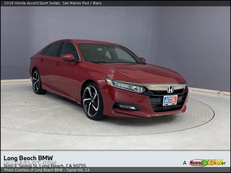 San Marino Red / Black 2018 Honda Accord Sport Sedan