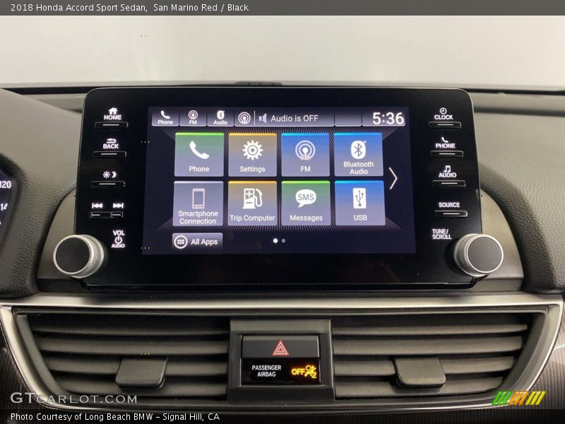 San Marino Red / Black 2018 Honda Accord Sport Sedan
