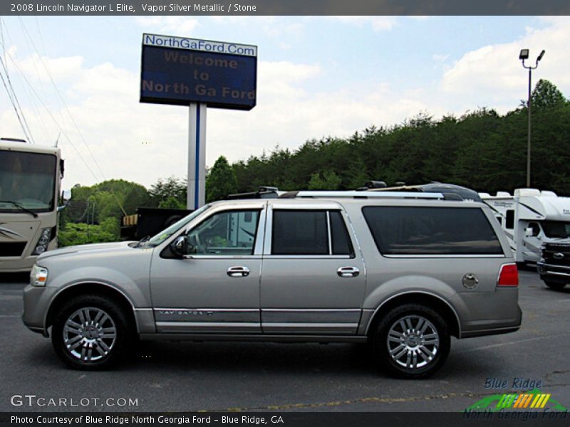 Vapor Silver Metallic / Stone 2008 Lincoln Navigator L Elite