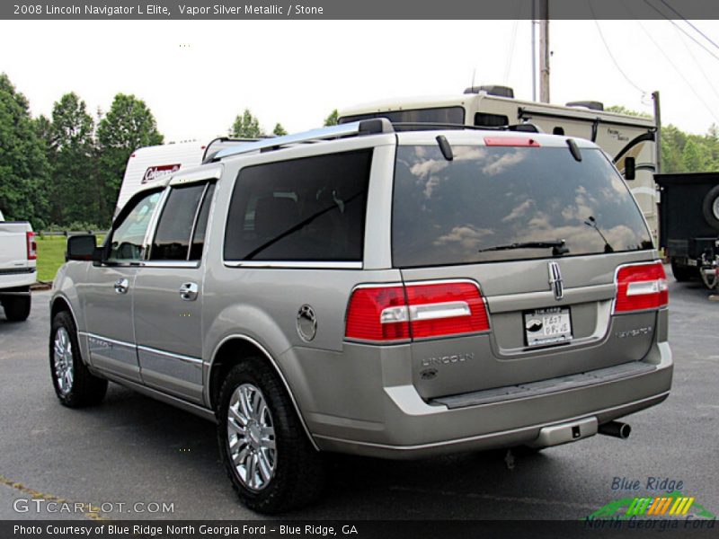 Vapor Silver Metallic / Stone 2008 Lincoln Navigator L Elite