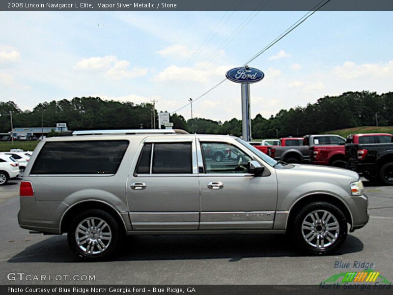 Vapor Silver Metallic / Stone 2008 Lincoln Navigator L Elite