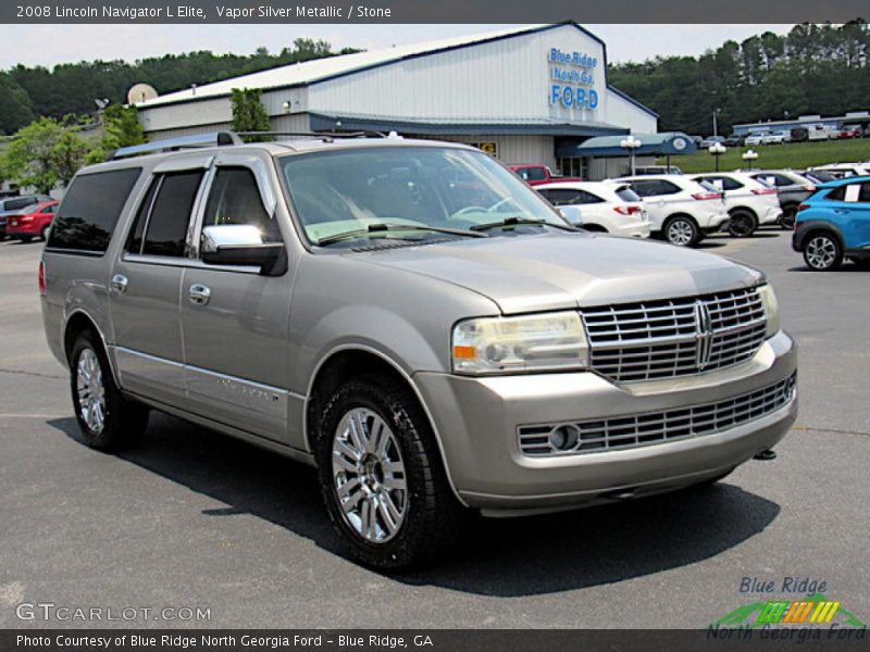 Vapor Silver Metallic / Stone 2008 Lincoln Navigator L Elite